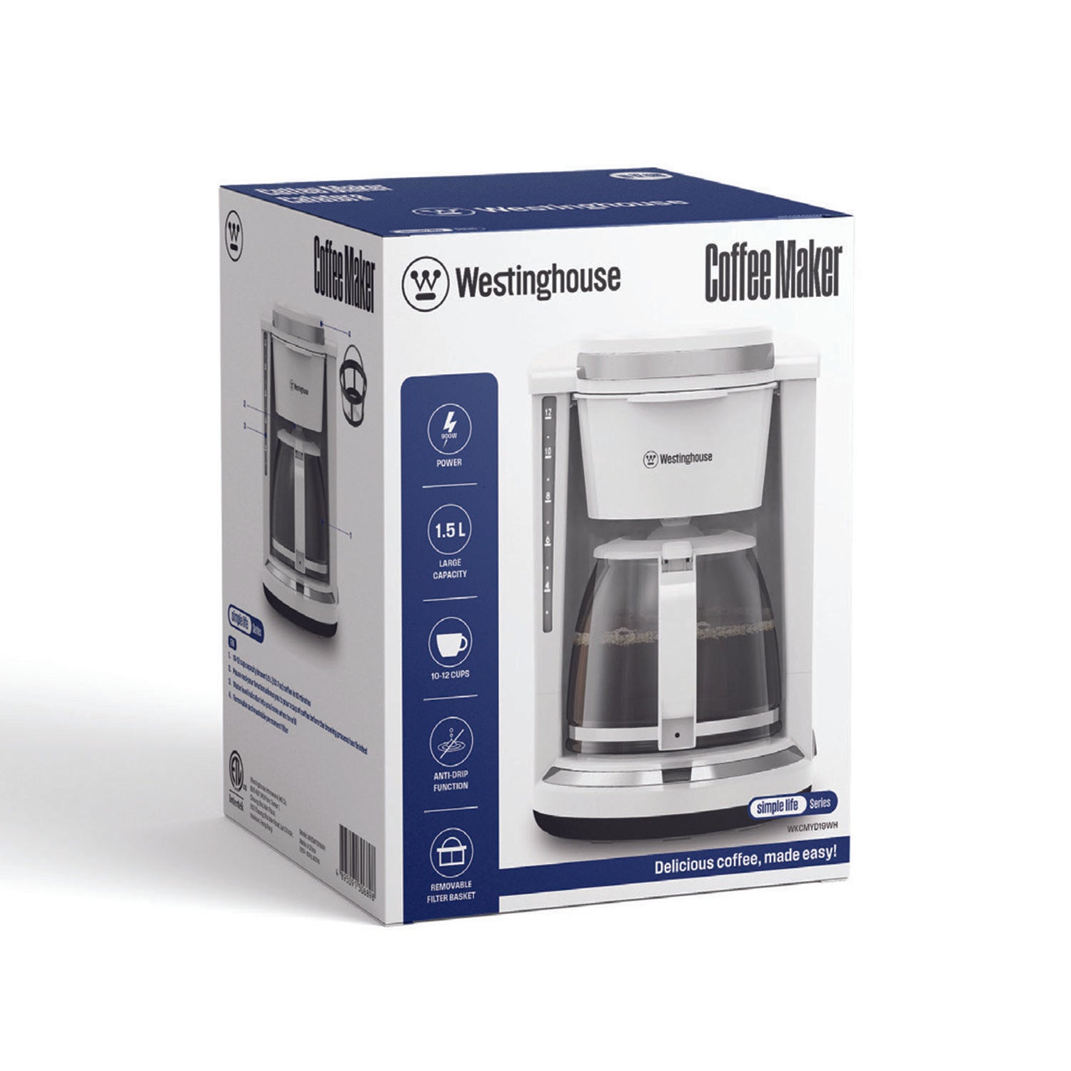 Westinghouse Simple Life Coffee Maker WKCMYD19WH Westinghouse Simple Life Coffee Maker WKCMYD19WH